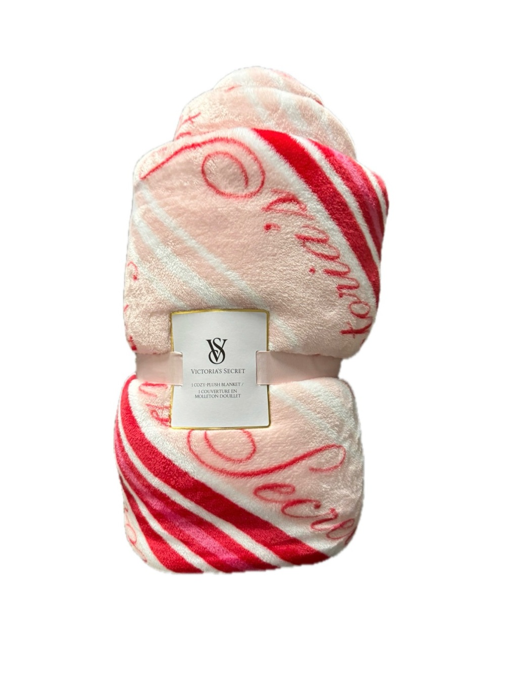 Victoria's Secret Pink and Red Plush Blanket
